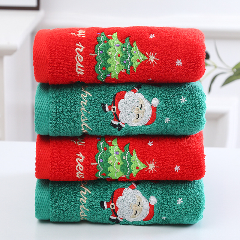 Embroidery Xmas Tree - 1 ST 35*75 cm Badkamer Handdoek