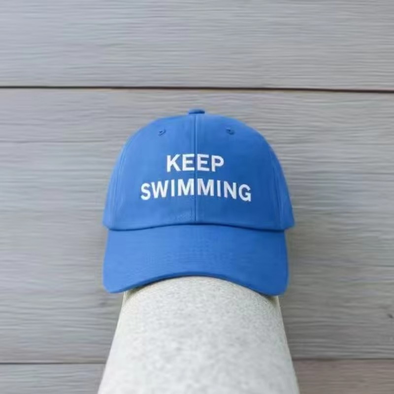 Embroidery Letter - 2026 Trendy Keep Swimming Nieuwe Letter