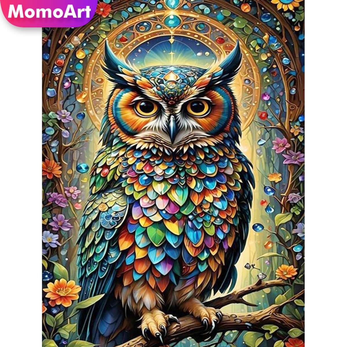 Embroidery Artwork - Momoart nieuwe collectie diamant mozaïek uil