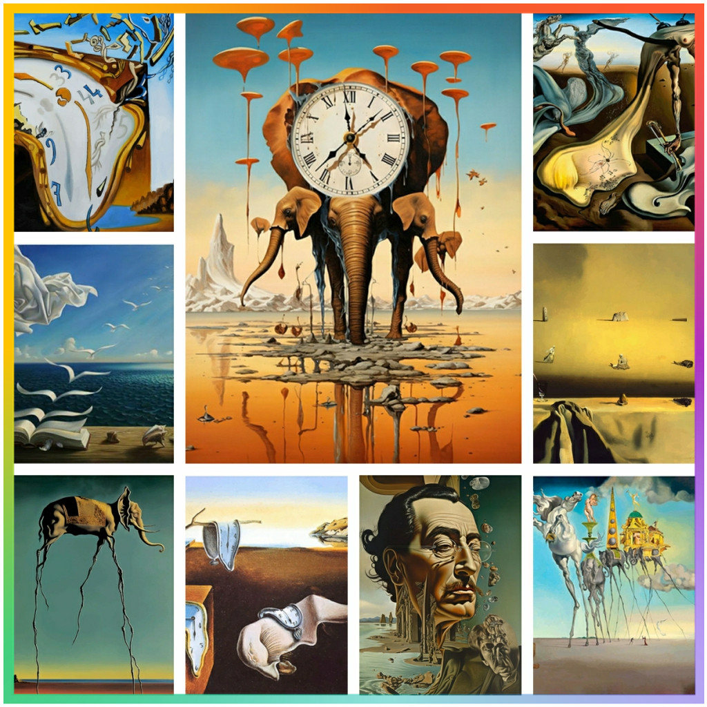 Embroidery Roll Pattern - Surrealisme Beroemd kunstwerk van Salvador Dali