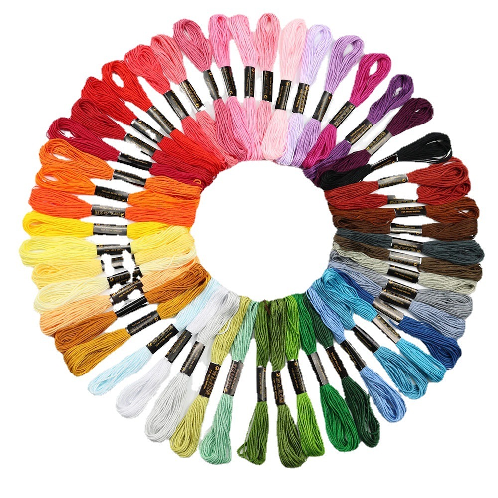 Embroidery Diy - Vaste 50-kleurige kruissteekgaren. Terylene katoenen borduurgaren.