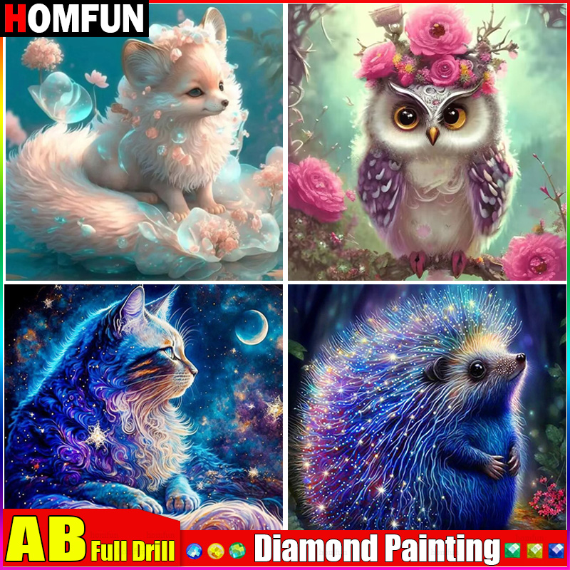 Embroidery Roll Pattern - Homfun Ab Volledig Diamant Borduurwerk 