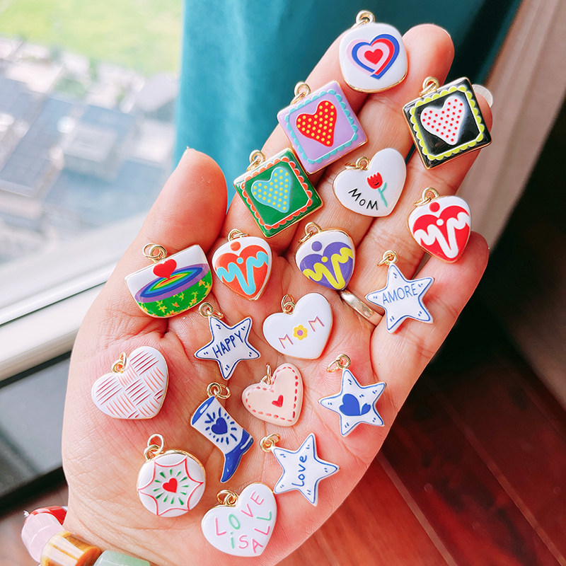 Lot 2 stuks Trendy Heart Star  - Embroidery Charm recensie en prijs