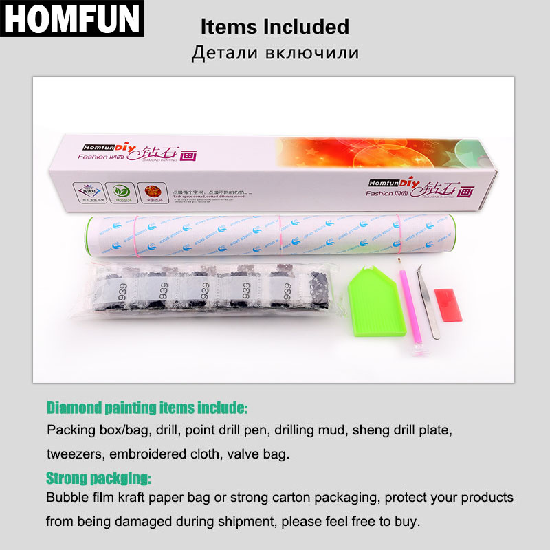 HOMFUN AB diamant borduurwerk  - Embroidery Roll Pattern recensie en prijs