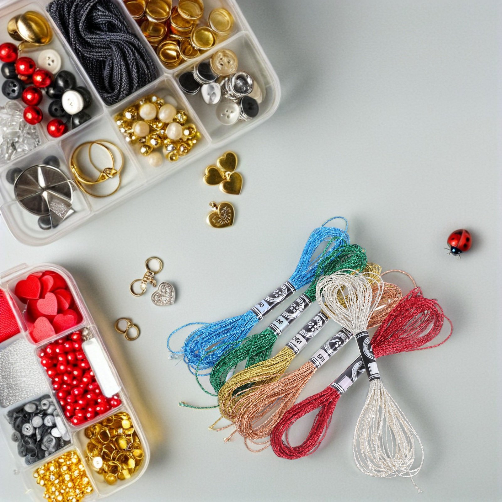 6 stuks luxe metallic borduurw - Embroidery Diy recensie en prijs