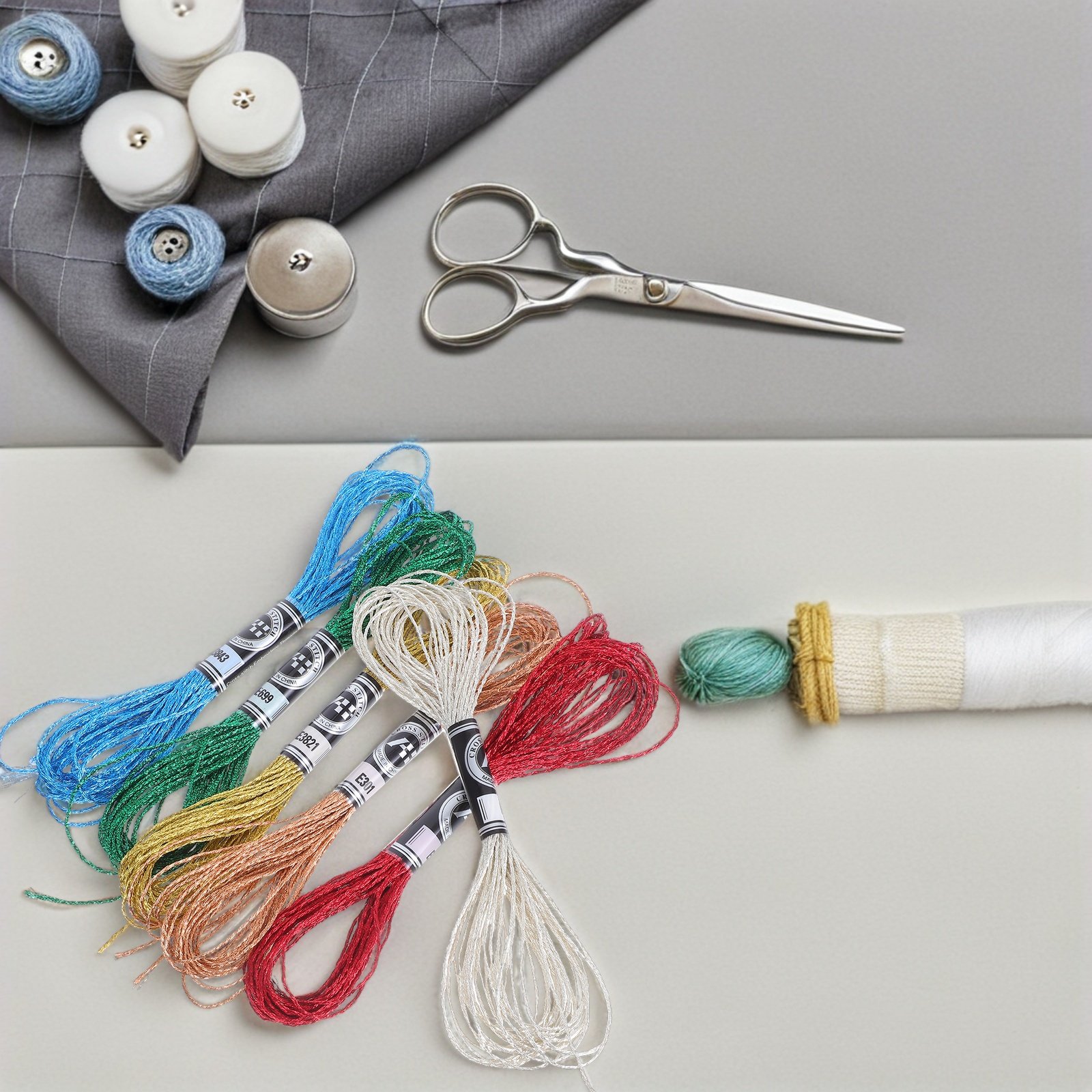 6 stuks luxe metallic borduurw - Embroidery Diy recensie en prijs