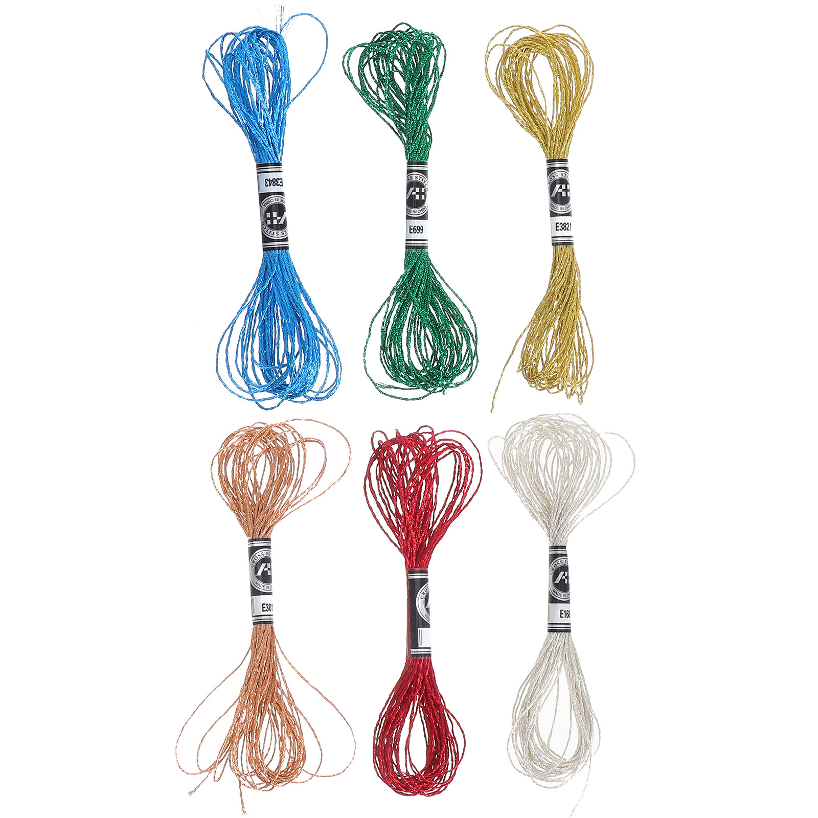 6 stuks luxe metallic borduurw - Embroidery Diy recensie en prijs