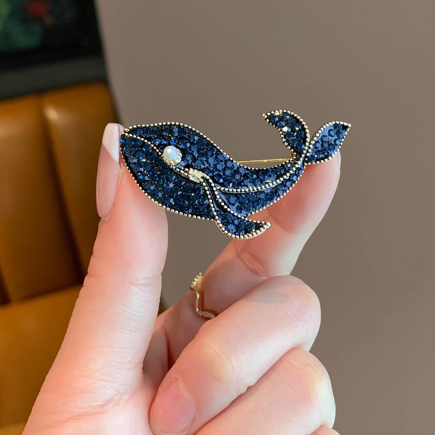 Koreaanse Mode Creatieve Blauw - Embroidery Whale recensie en prijs