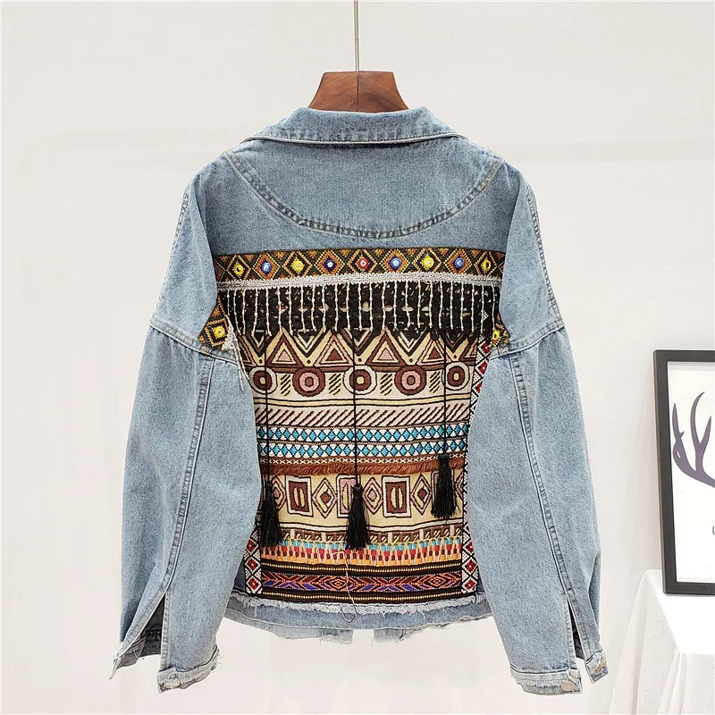 Borduren Kwastje Denim Jasje V - Embroidery Jacket Jeans recensie en prijs