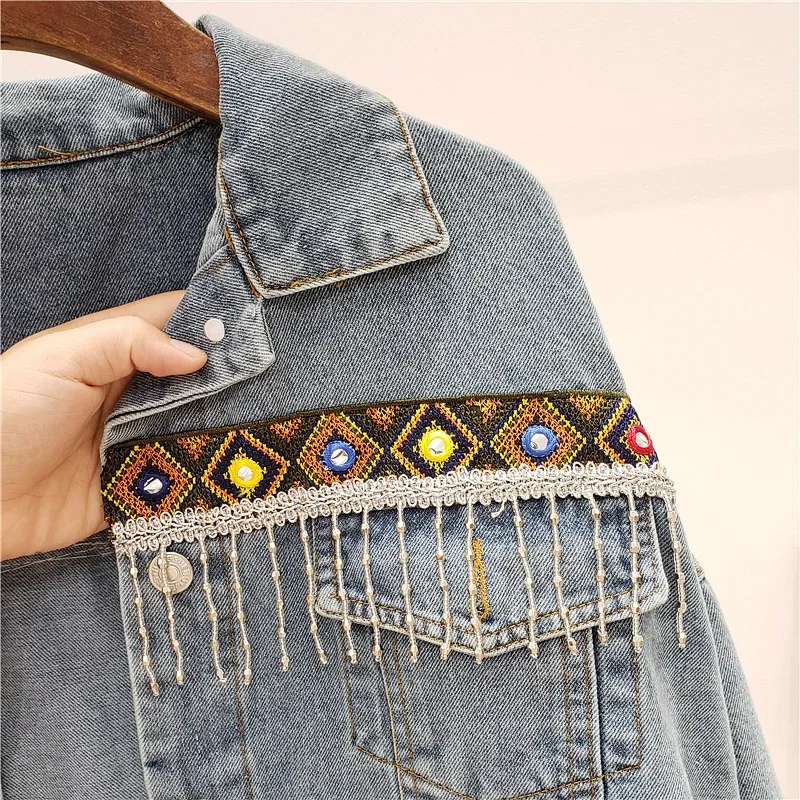 Borduren Kwastje Denim Jasje V - Embroidery Jacket Jeans recensie en prijs