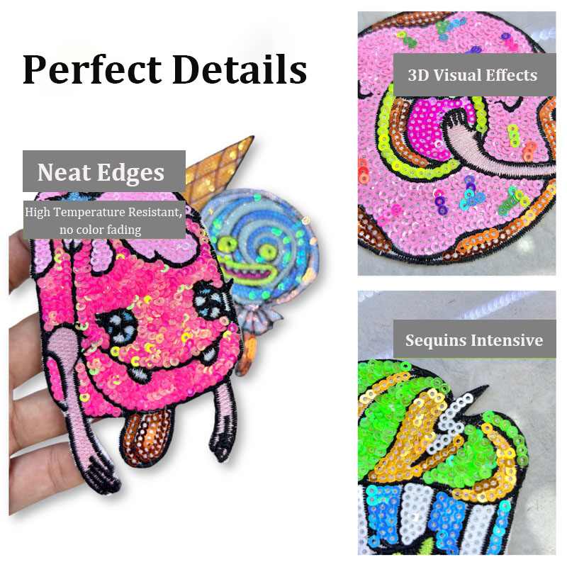 5 stks/set geborduurde paillet - Embroidery Jacket Jeans recensie en prijs