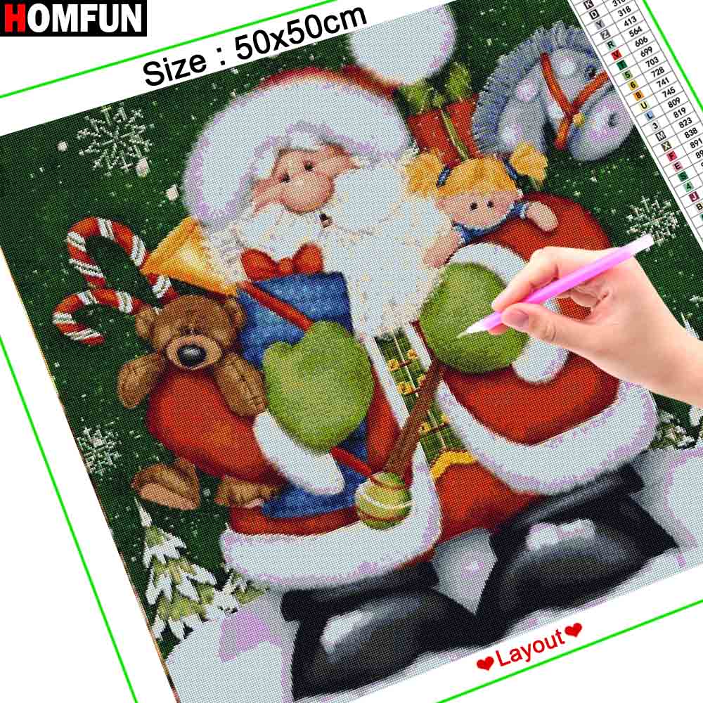 HOMFUN Diamant Schilderij Voll - Embroidery Roll Pattern recensie en prijs