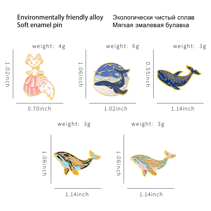 Zee Walvis Serie Emaille Pin C - Embroidery Whale recensie en prijs