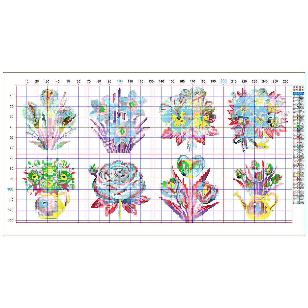 Evershine 8 stuks mini bloem k - Embroidery Design Patterns Flowers recensie en prijs