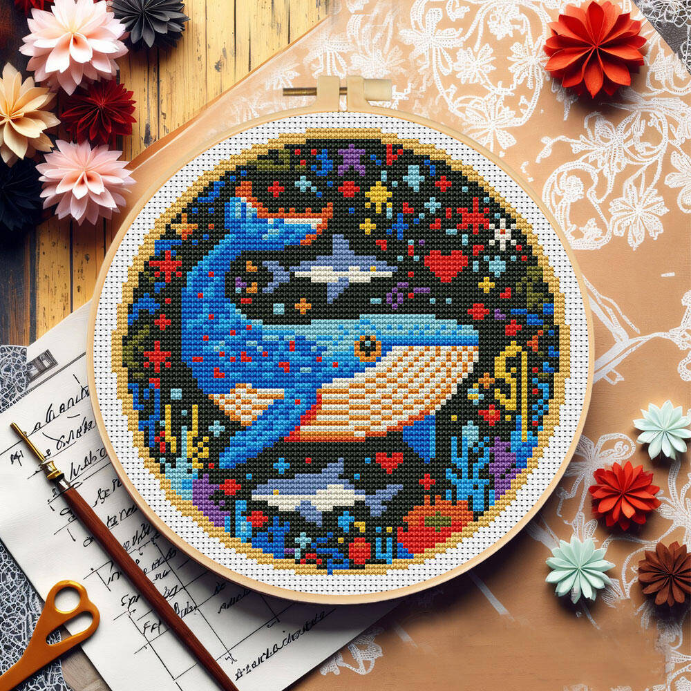 DIY Kruissteek Walvis Borduren - Embroidery Whale recensie en prijs