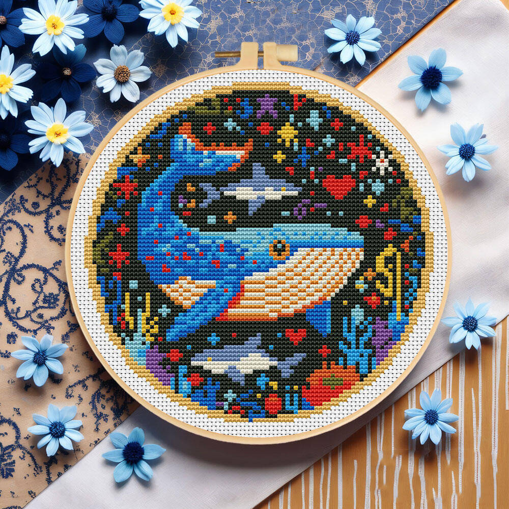 DIY Kruissteek Walvis Borduren - Embroidery Whale recensie en prijs