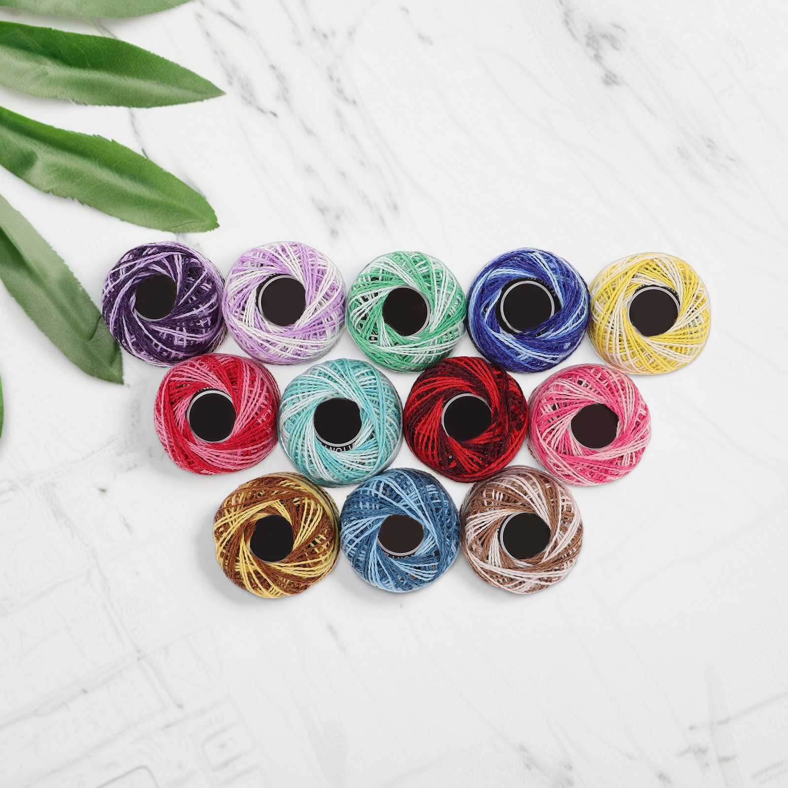 12-delige kleurrijke katoenen  - Embroidery Diy recensie en prijs