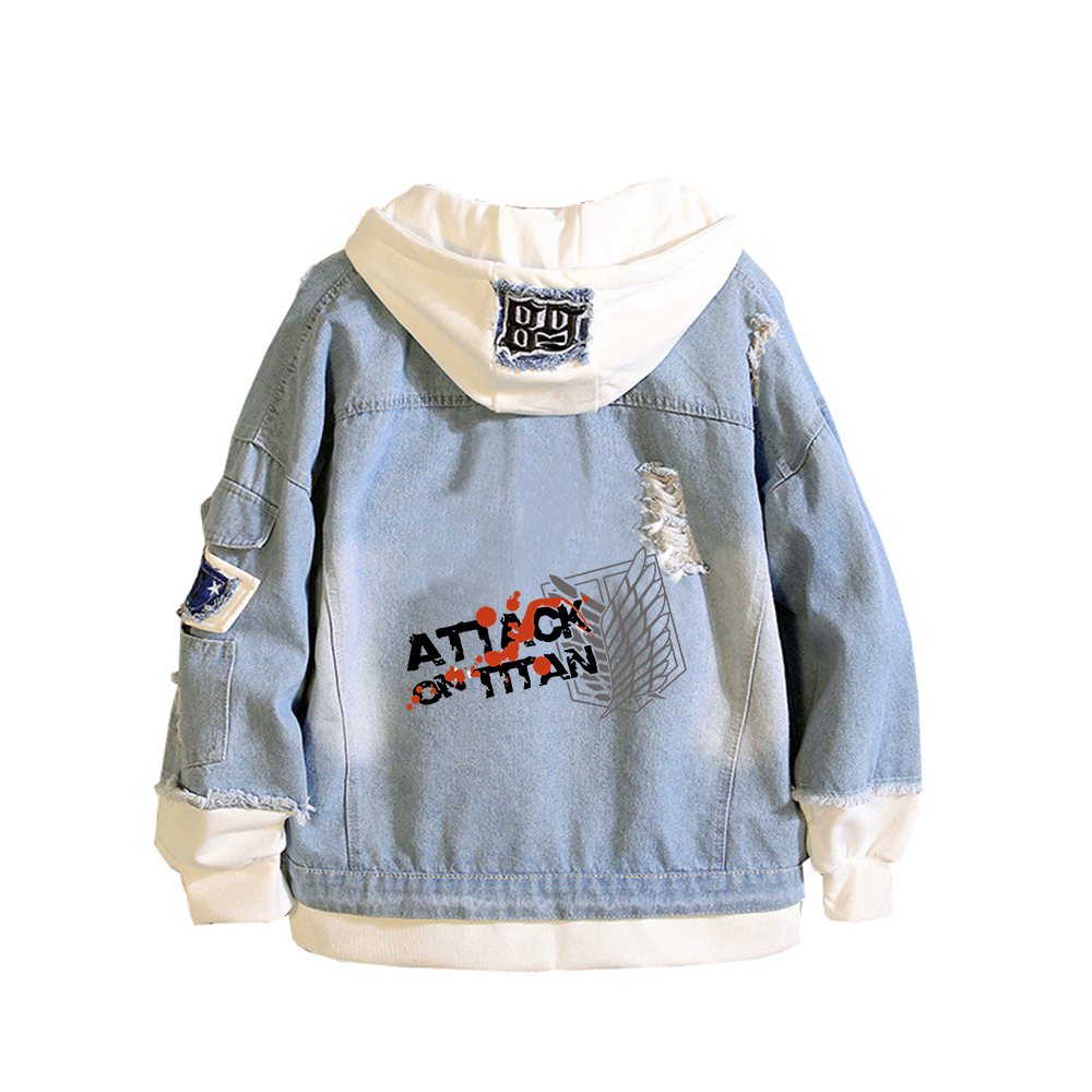 Aanval op Titan Anime Denim Ja - Embroidery Jacket Jeans recensie en prijs