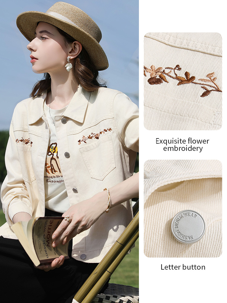 I BELIEVE YOU Dames 100% katoe - Embroidery Jacket Jeans recensie en prijs