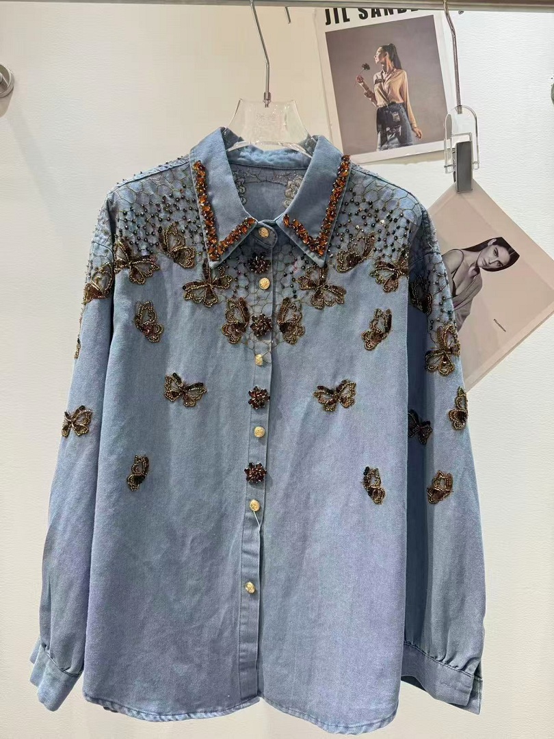 Luxe stijl denim jack voor dam - Embroidery Jacket Jeans recensie en prijs