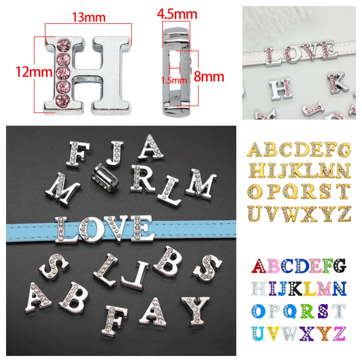 50 stk/partij Gat 8MM Slide Le - Embroidery Charm recensie en prijs